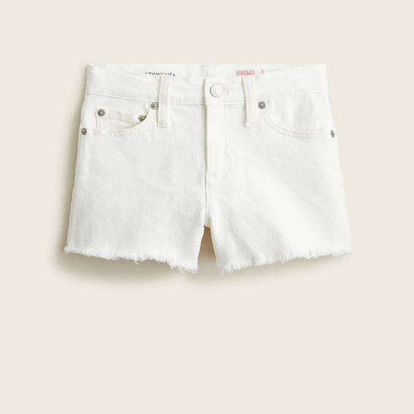 J. Crew White denim cut off distressed frayed shorts (size 30) - Picture 7 of 10